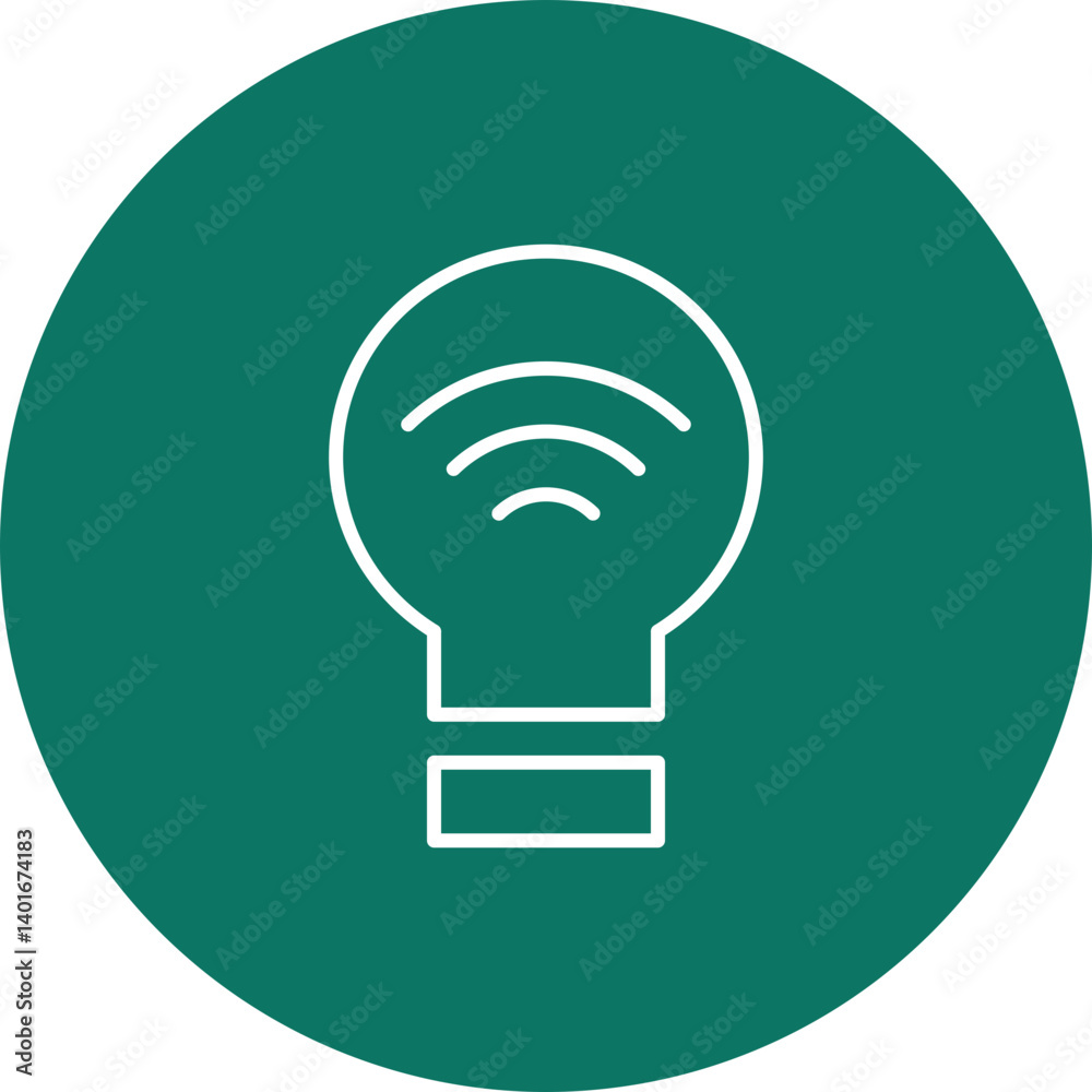 Smart Light Vector Line Circle Icon Design Smart Light Vector Line Circle Icon Design