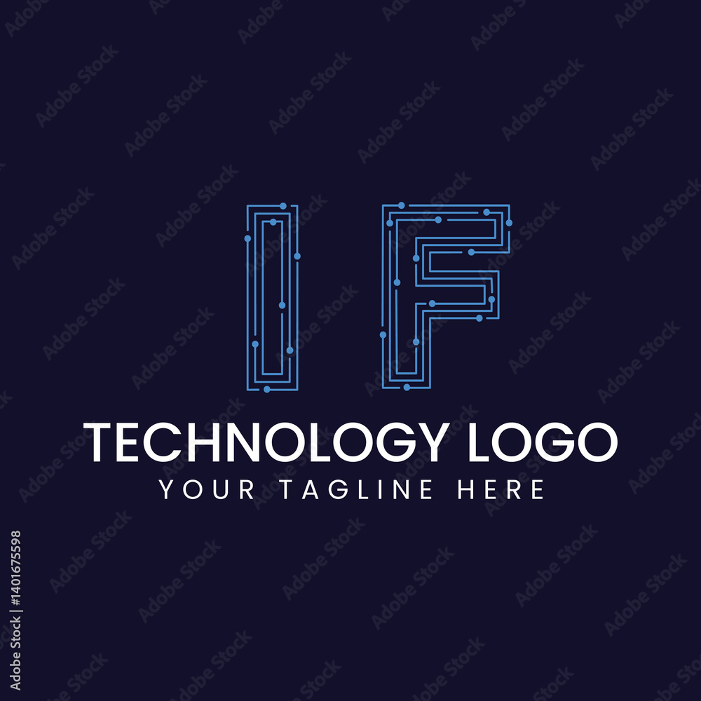 Technology Outline Font - Letter with Dots and Lines Technology Outline Font - Letter with Dots and Lines
