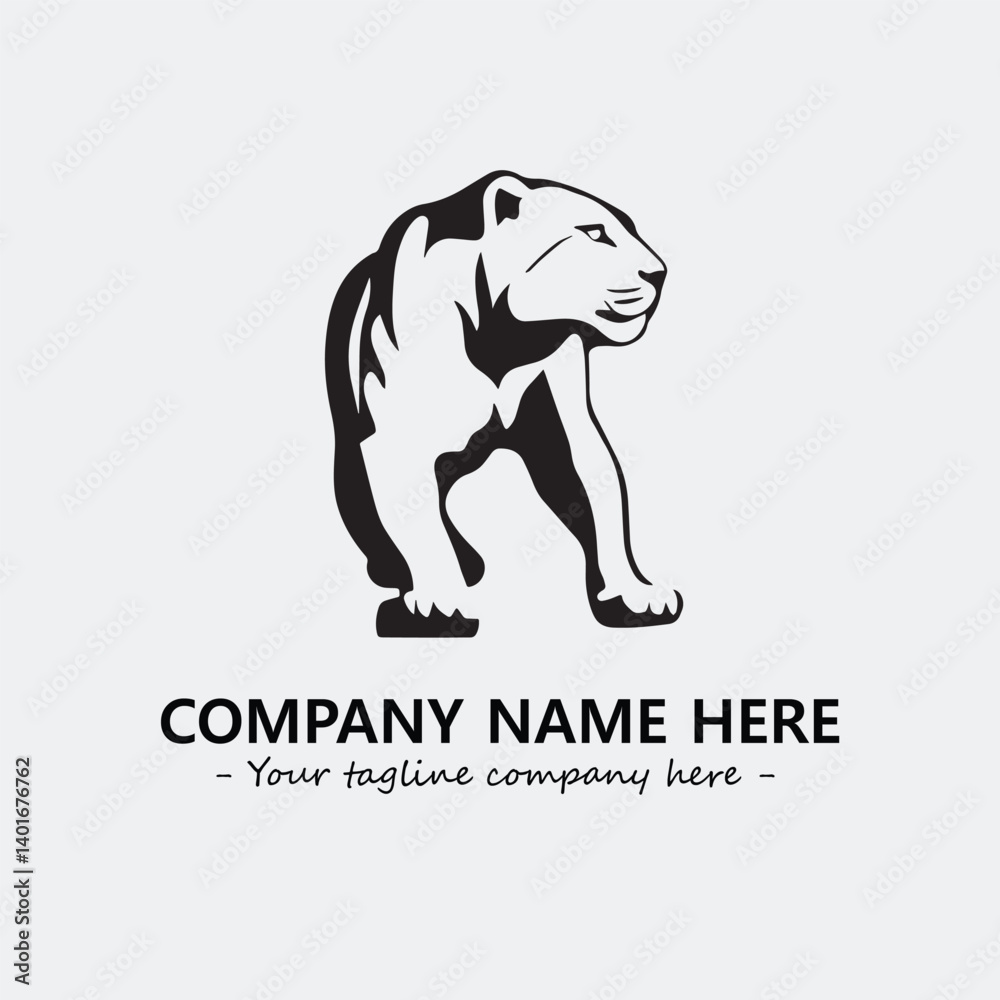 Obraz premium Phanter illustration black and white for logo company vector image