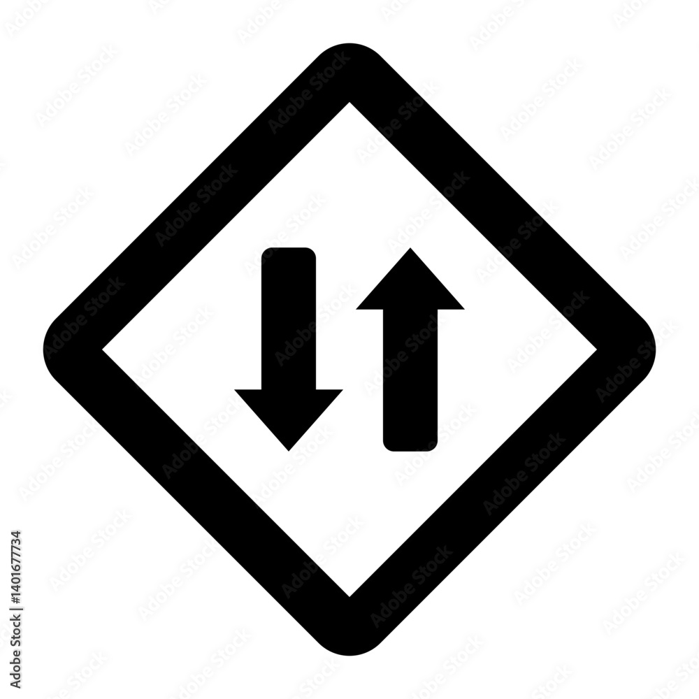 Two way direction glyph icon for navigation Two way direction glyph icon for navigation