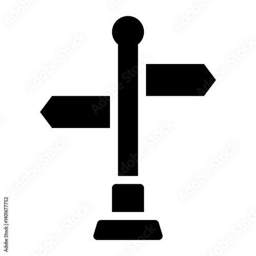 Street signpost wayfinding navigation glyph icon
