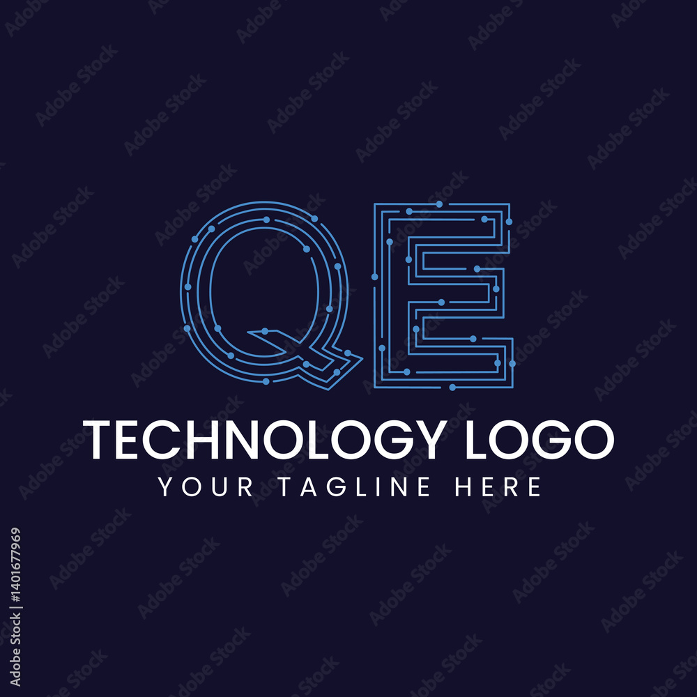 Technology Outline Font - Letter with Dots and Lines Technology Outline Font - Letter with Dots and Lines
