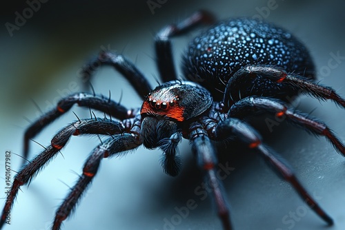 Black Widow Spider Macro Photography High Contrast Insect Poison Venomous Arachnid