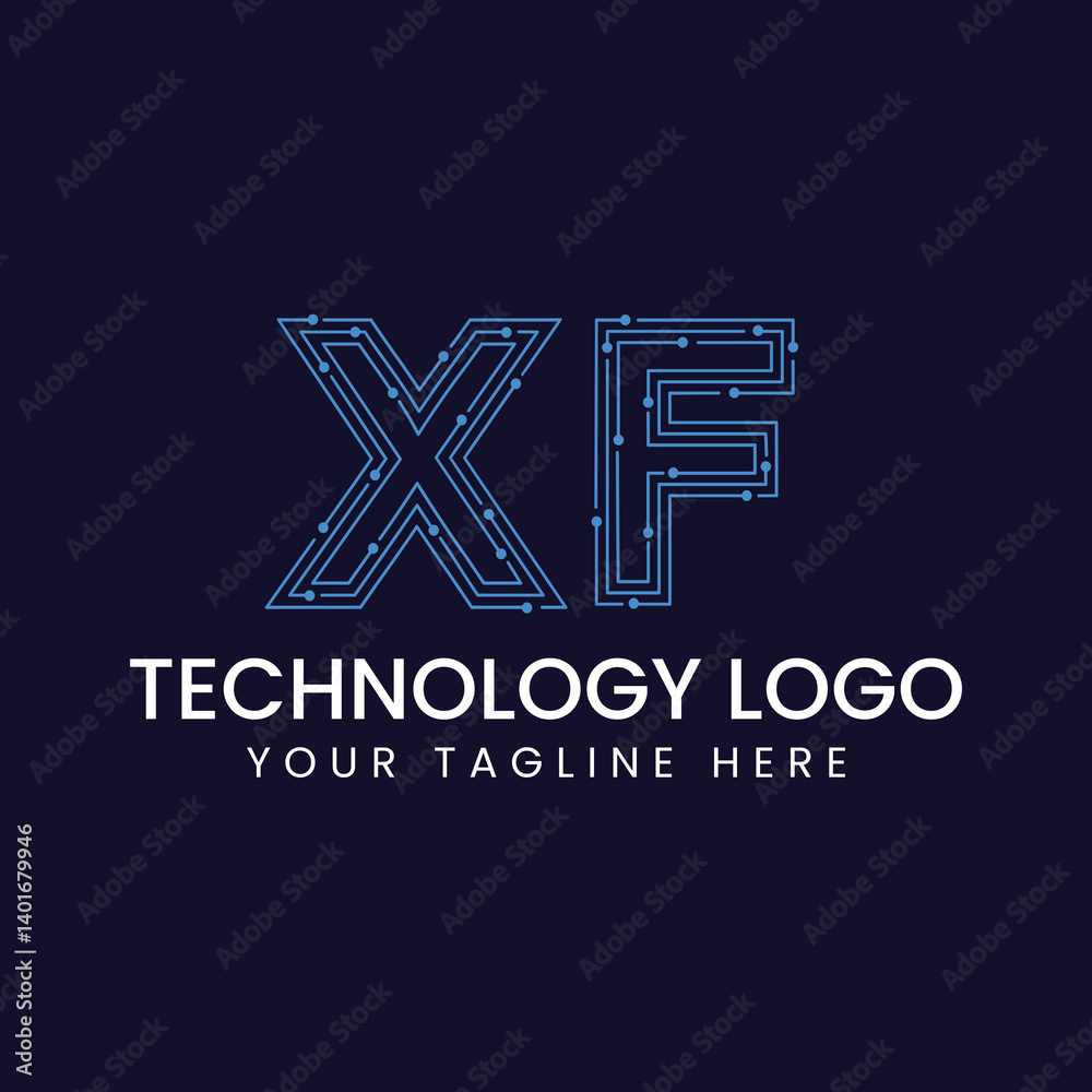 Technology Outline Font - Letter with Dots and Lines Technology Outline Font - Letter with Dots and Lines