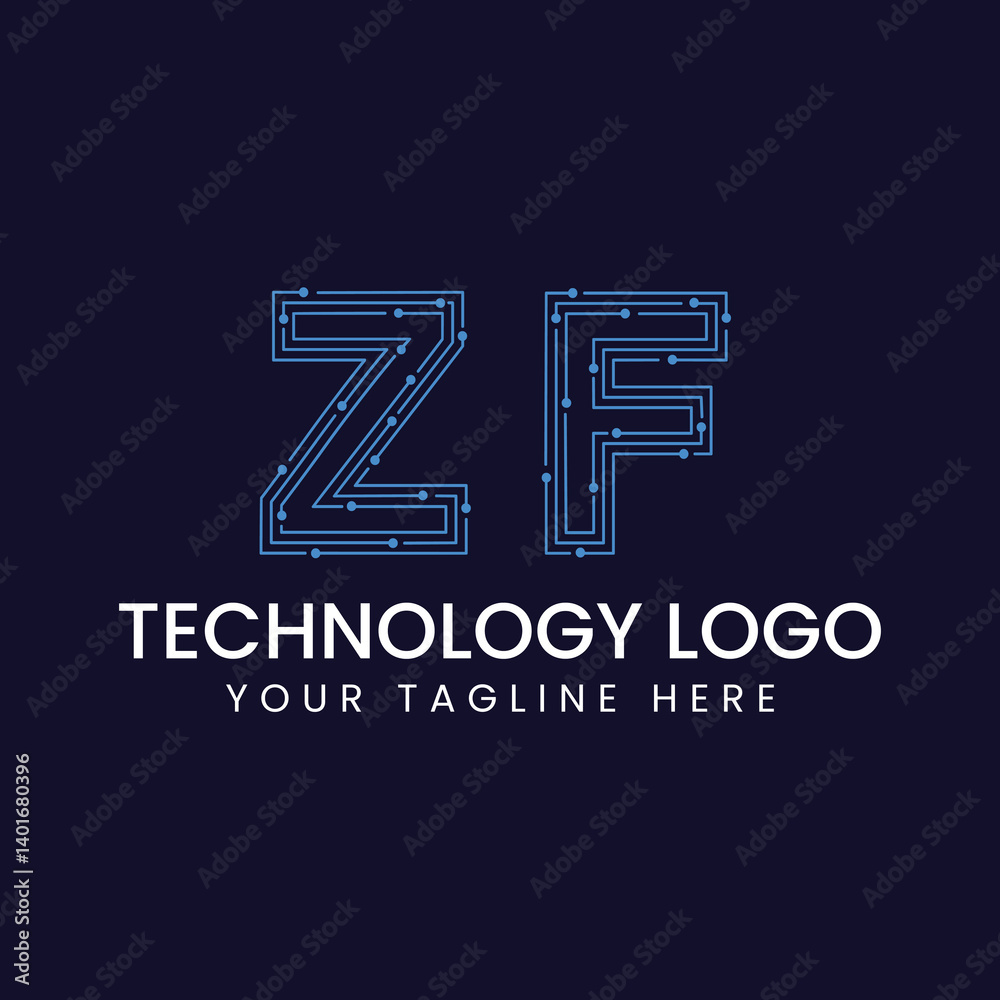 Technology Outline Font - Letter with Dots and Lines Technology Outline Font - Letter with Dots and Lines