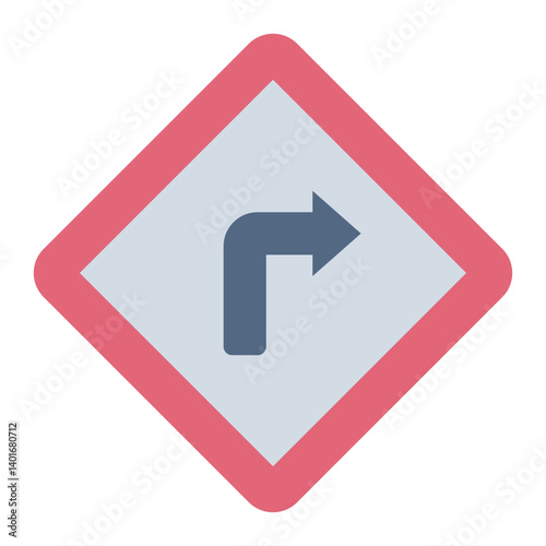 Turn right direction road sign navigation flat icon Free Download Turn right direction road sign navigation flat icon - GFXLoad