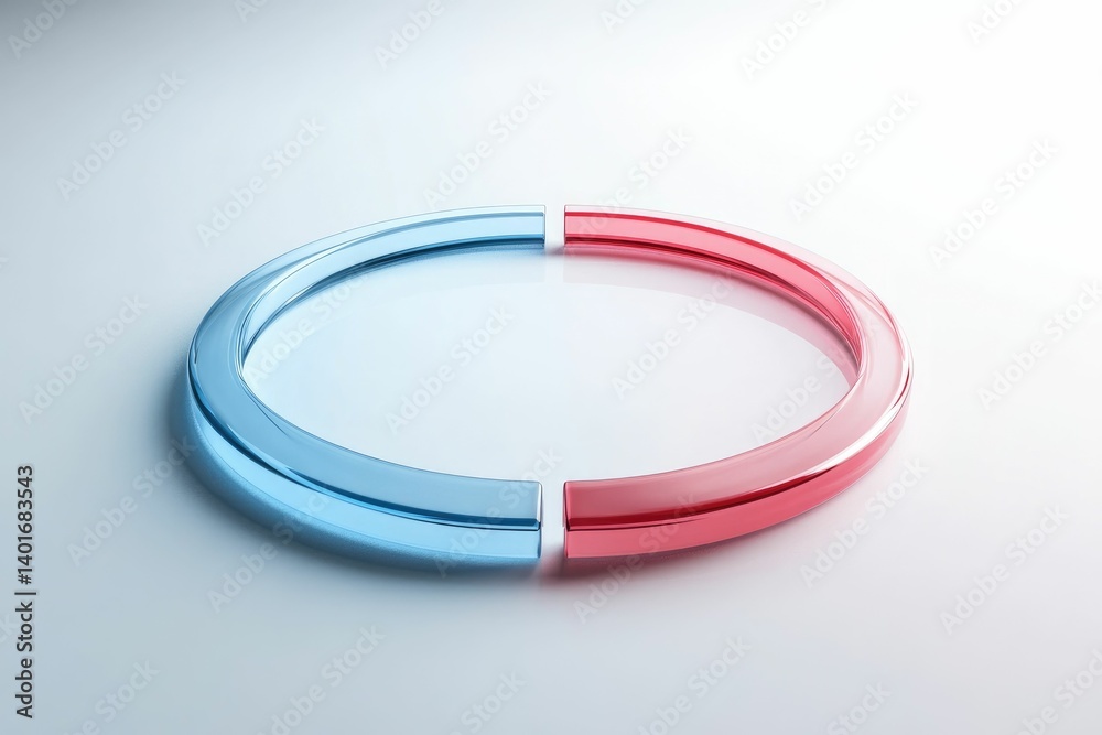 Analyzing a Two-part Circular Graphic with Blue and Red Sections Analyzing a Two-part Circular Graphic with Blue and Red Sections