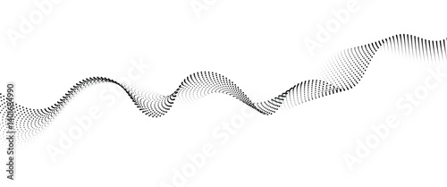 Obraz na płótnie Flowing Dot Wave halftone gradient pattern on transparent background
w salonie