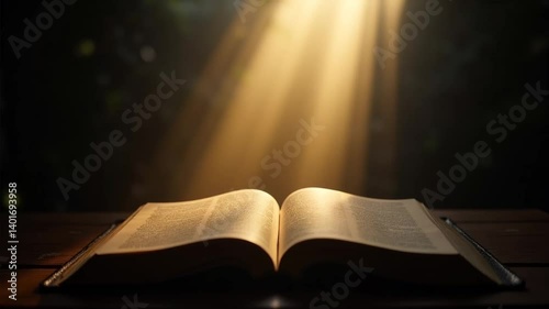 Open Book Bathed in Divine Light: Symbolism, Reflection, and Spiritual Awakening Video