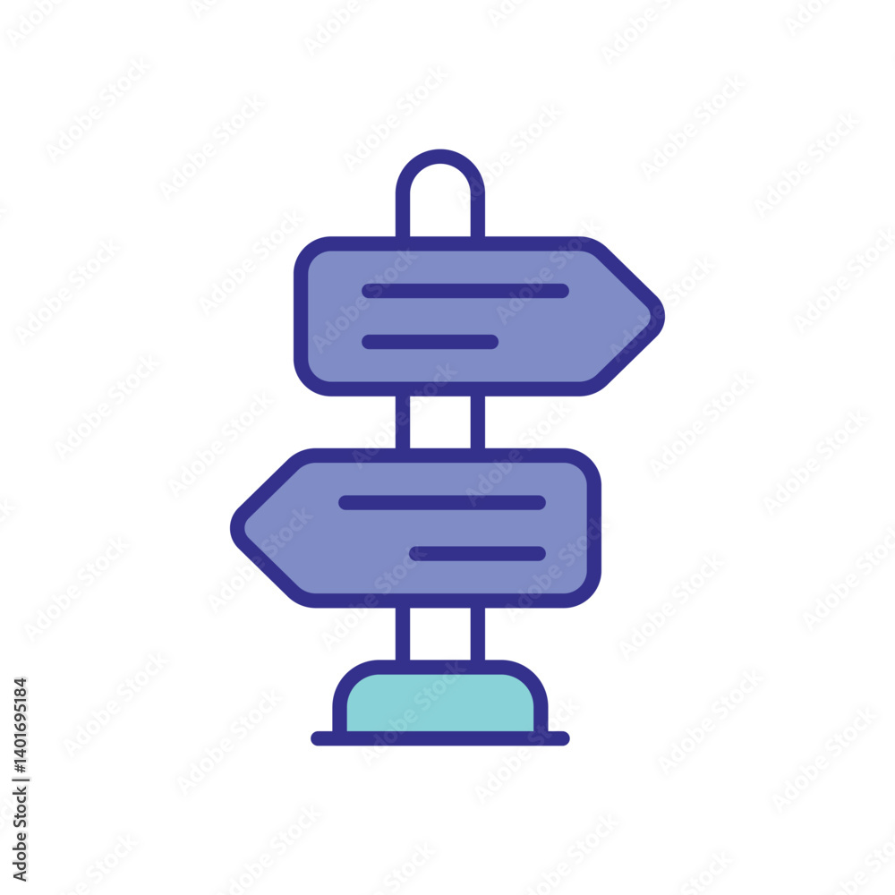 direction sign Icon Vector Stock Illustration direction sign Icon Vector Stock Illustration
