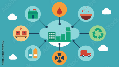 Infographic of Pollution Sources A simple infographicstyle showing various pollution sources factories highways disproportionately located near marginalized