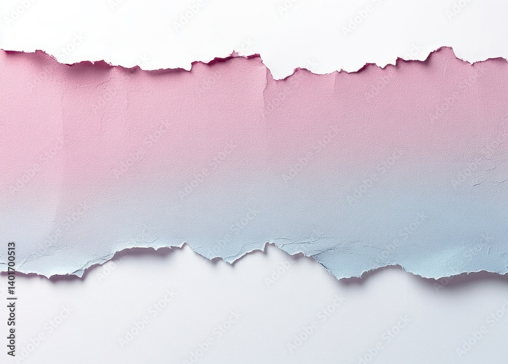 Torn White Paper on Gray Cardboard with Stripes and Soft Lighting Torn White Paper on Gray Cardboard with Stripes and Soft Lighting
