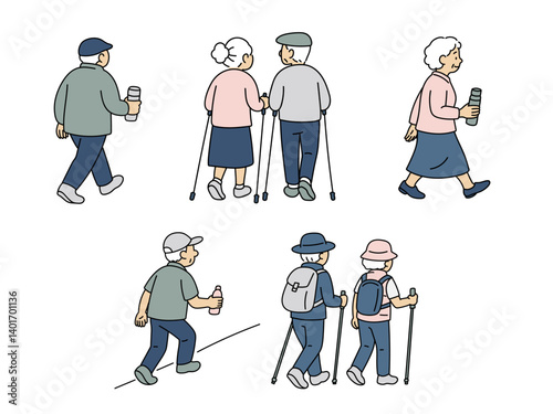 運動するシニア
