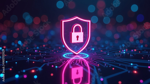 Cyber ​​security and data protection, internet network security, protect business and financial transaction data from cyber attack, user private data security encryption	