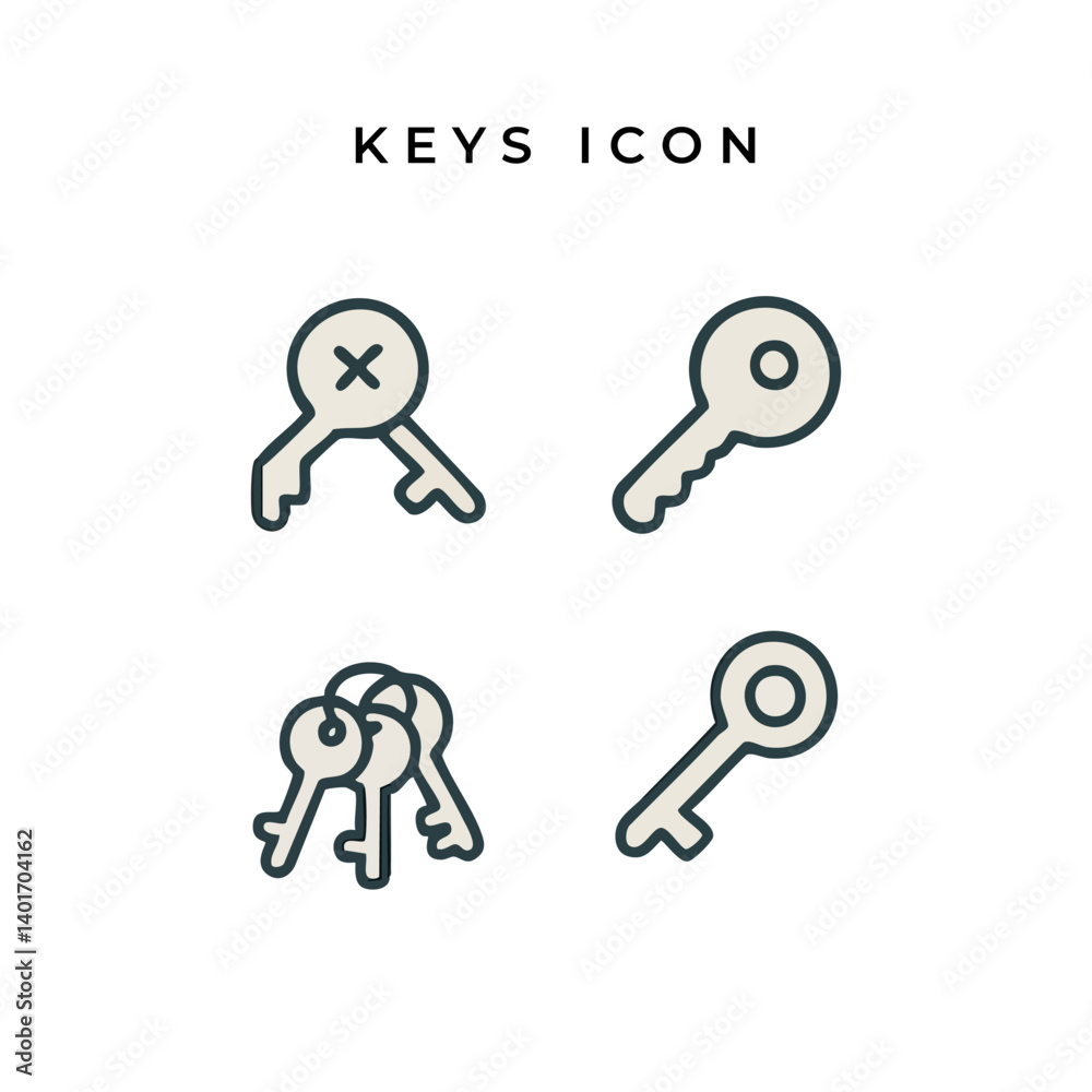 vector illustration of key symbol some shapes vector illustration of key symbol some shapes