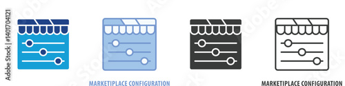 Marketiplace configuration Icons Collection – Multiple Vector Styles Icons