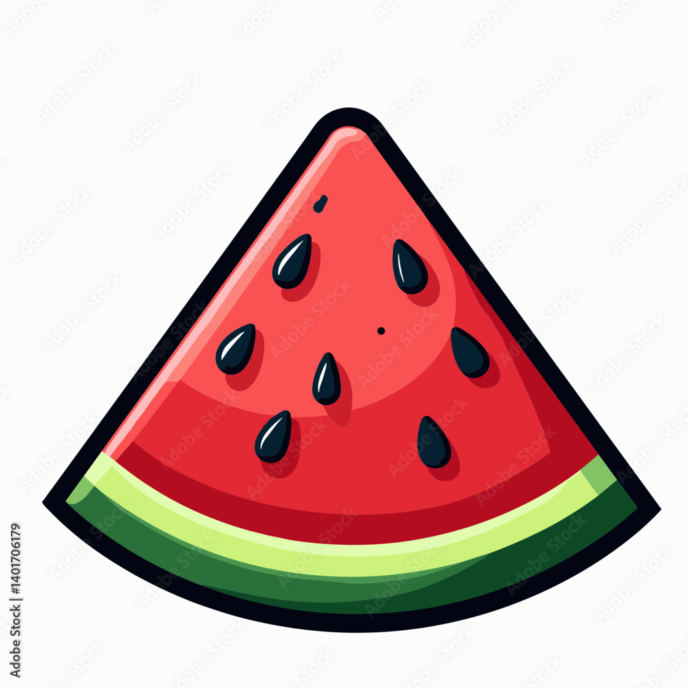 vibrant watermelon illustration with juicy red flesh and green rind vibrant watermelon illustration with juicy red flesh and green rind