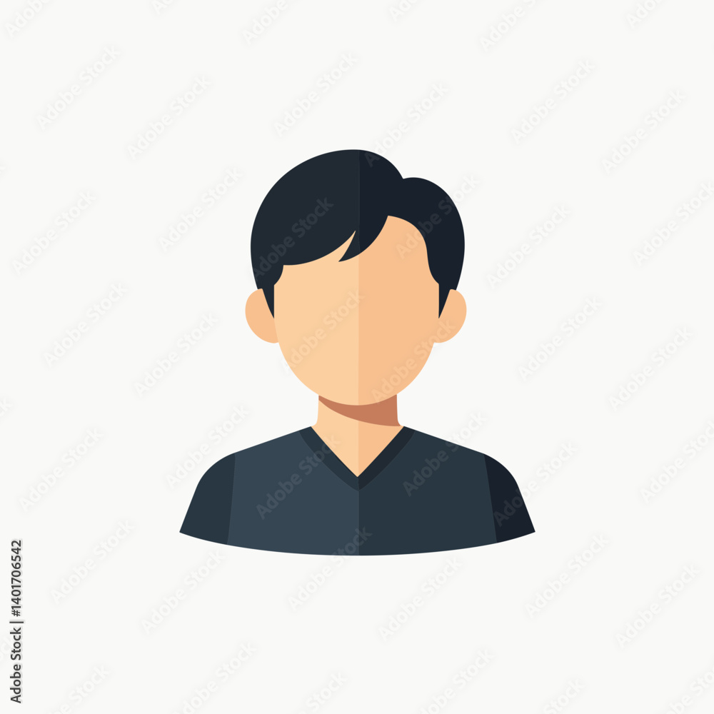 modern man profile icon with dark shirt and light hair modern man profile icon with dark shirt and light hair