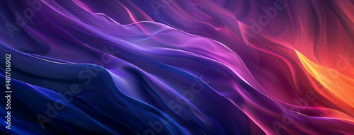 Wallpaper, sound wave and art with texture, creativity and colour for abstract project, pattern and surreal. Modern, psychedelic or retro with illustration, background and neon lines with fabric flow