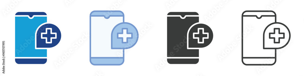 Obraz premium Mobile consultation Icons Collection – Multiple Vector Styles Icons