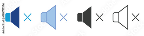Mute Icons Collection – Multiple Vector Styles Icons