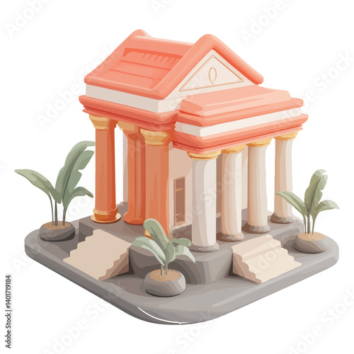 The Karnak Temple Complex - Luxor, Egypt - Stock Illustration