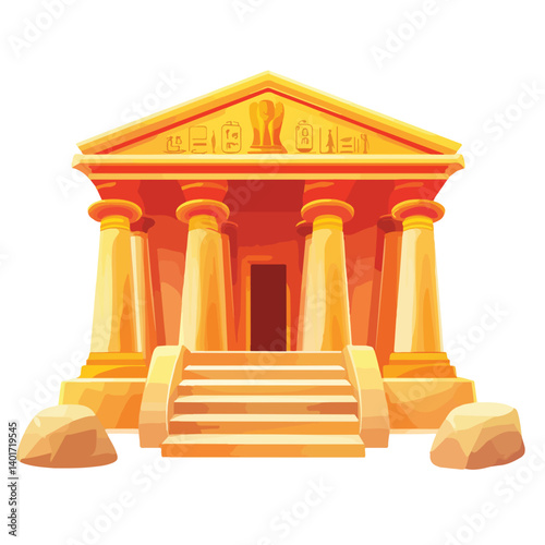The Karnak Temple Complex - Luxor, Egypt - Stock Illustration