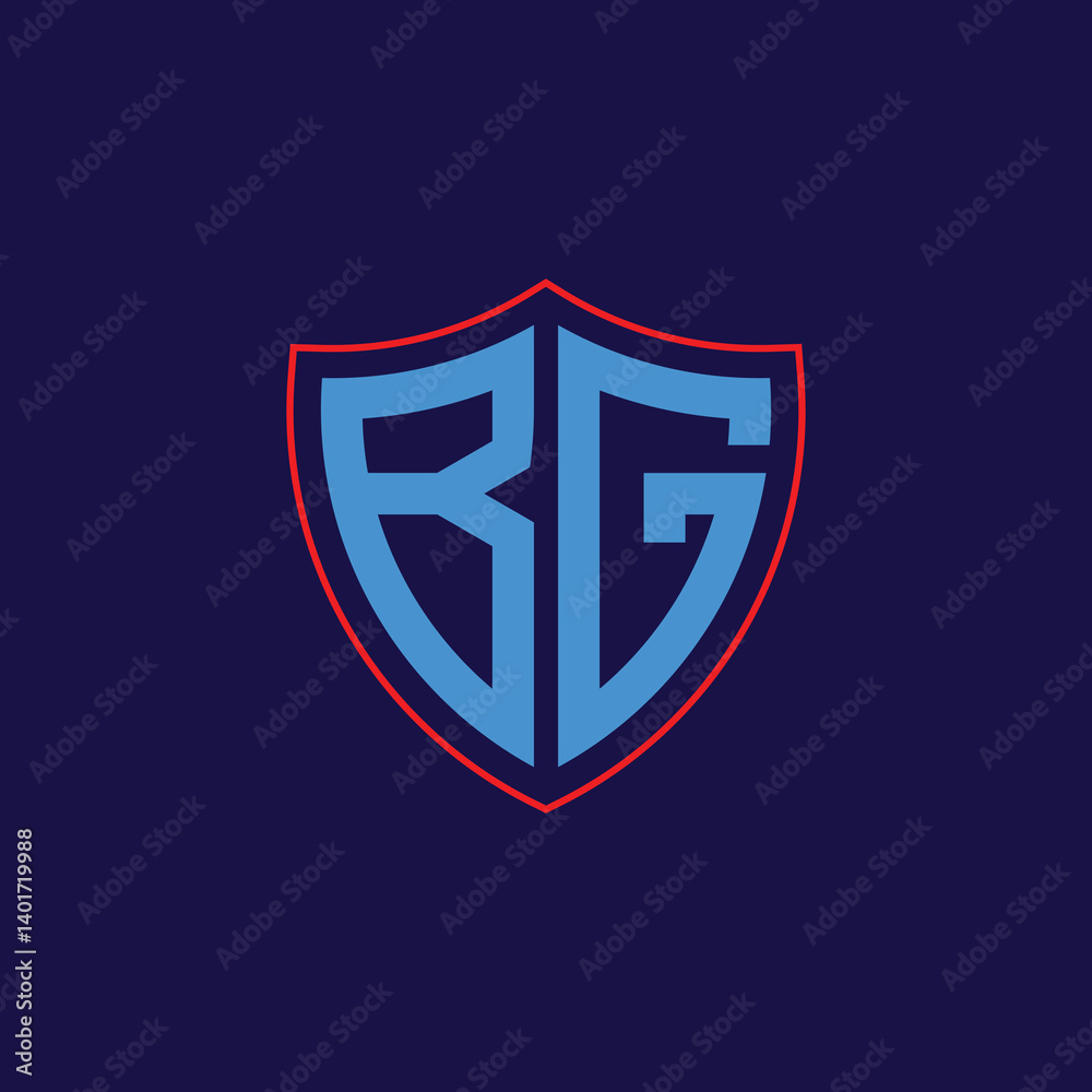 Corporate Shield Logo with Letter Combination Corporate Shield Logo with Letter Combination