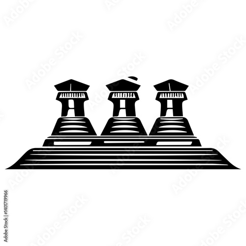 The Karnak Temple Complex - Luxor, Egypt - Stock Illustration