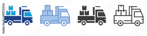 Package Pickup Icons Collection – Multiple Vector Styles Icons