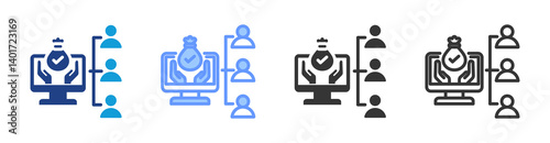 Asset Rights icon set multiple style collection