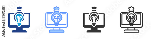 Intellectual Property icon set multiple style collection