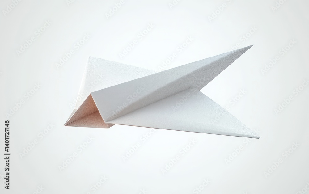 Minimalist Paper Airplane in Modern Art Style Minimalist Paper Airplane in Modern Art Style