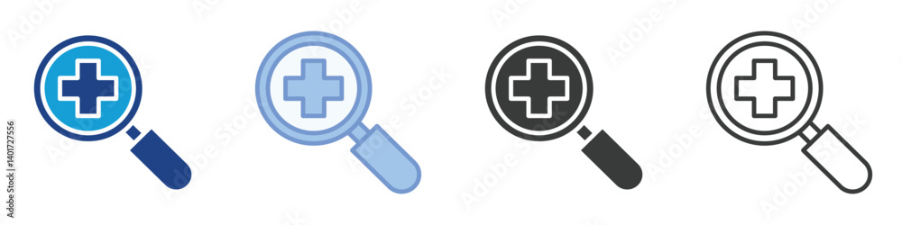 Fototapeta premium Research Icons Collection – Multiple Vector Styles Icons