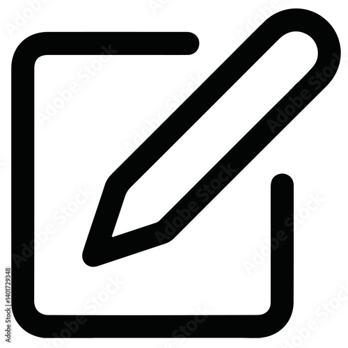 Edit icon. pen and paper icon. vector black icon on gray background eps10