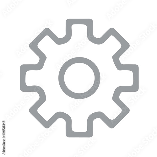 setting icon. gears and cogs icon. isolated on white background