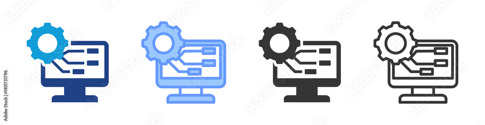 Business Function icon set multiple style collection Business Function icon set multiple style collection