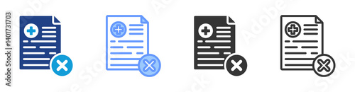 No Sick Leave icon set multiple style collection