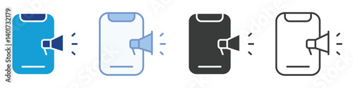 Smartphone Icons Collection – Multiple Vector Styles Icons