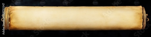 Vintage Parchment Scroll Manuscript Banner with Ambient Lighting and Gothic Calligraphy