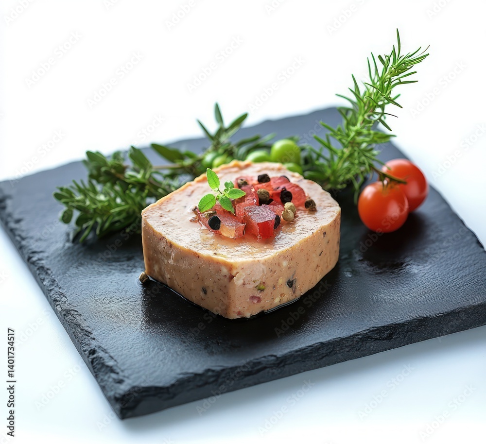 Duck Foie Gras Pâté on Slate Platter for Gourmet Food Photography Duck Foie Gras Pâté on Slate Platter for Gourmet Food Photography
