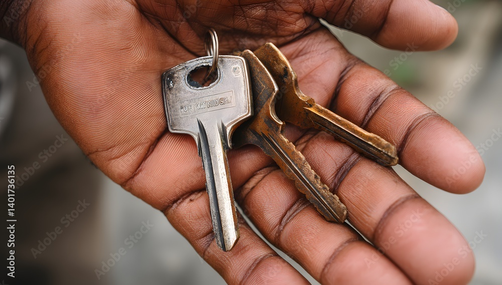 A hand holding multiple keys, signifying new beginnings and opportunities. A hand holding multiple keys, signifying new beginnings and opportunities.