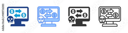 Danger Transfer icon set multiple style collection