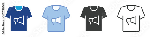 Tshirt Icons Collection – Multiple Vector Styles Icons