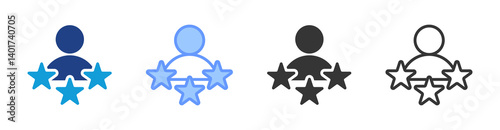 Experience icon set multiple style collection