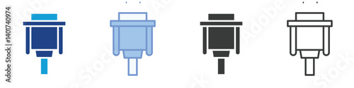 VGA Cable Icons Collection – Multiple Vector Styles Icons