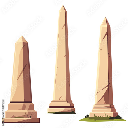 Obelisk illustration , vector, isolated white background