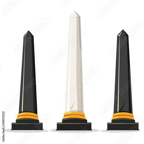 Obelisk illustration , vector, isolated white background