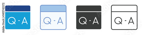 Web QnA Icons Collection – Multiple Vector Styles Icons