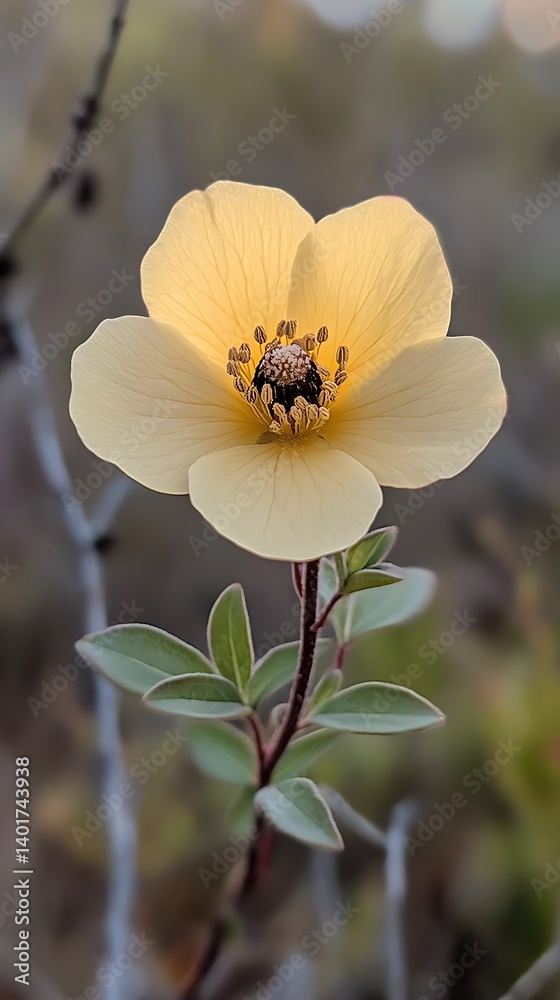 Pale Yellow Flower Closeup Pale Yellow Flower Closeup